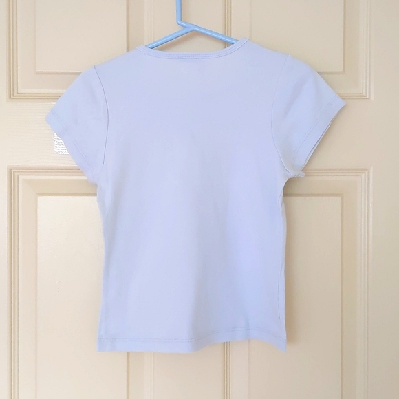 100% Cotton Short Sleeve Tee w/color embroidery and 3D decorations. - Picture 2 of 4